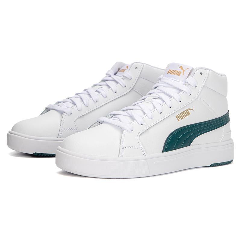 Puma Serve Pro Lite Mid Кроссовки Унисекс Кроссовки Белый Зеленый Золотой 382095-04