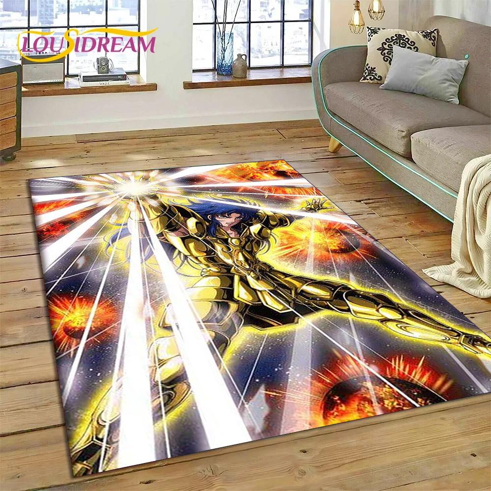 Мультяшный Saint Seiya 3D Ретро Аниме Ковер для Гостиной Спальни Домашнего Декора, Напольный Коврик Нескользящий для Дивана Придверный Коврик Подарок Детям