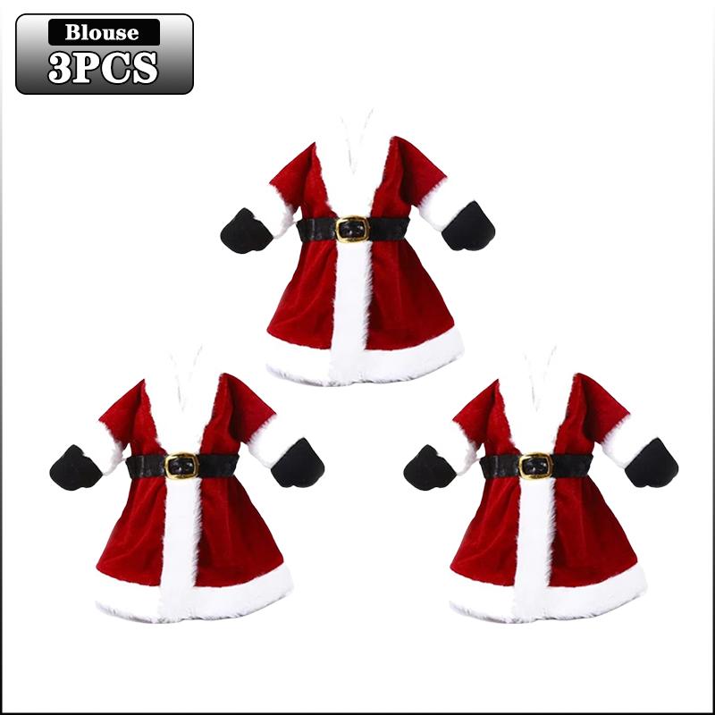 10PCS New Christmas Wine Covers Christmas Decoration Christmas Dresses Dresses Wine Bottle Covers Creative Wine Covers Home