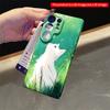 2DFlat Samsung phone case White Cat in Green Meadow Art Print Applicable to Galaxy S23 S24 S25ULTRA S26 A12 A14 A15 A16 A54 A55