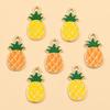 Fruit-Themed Alloy Drip Oil Pendants: Pineapple, Banana, Mango Charms for DIY Jewelry - Bracelets & Earrings, 4 Styles.
