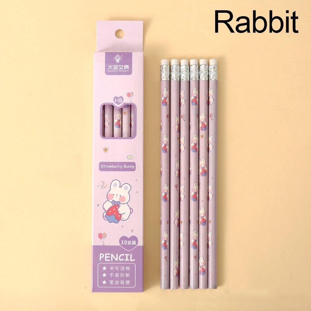 10Pcs Stationery Writing Pencil Sketch Painting Pencil High-quality HB Pencil Office