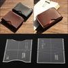 Acrylic Stencil Tool Templates Leather Craft Embossing Card Holder, 2 Pcs