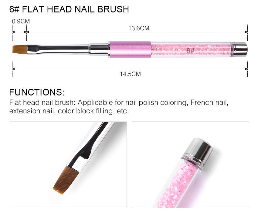 Кисть для дизайна и наращивания ногтей