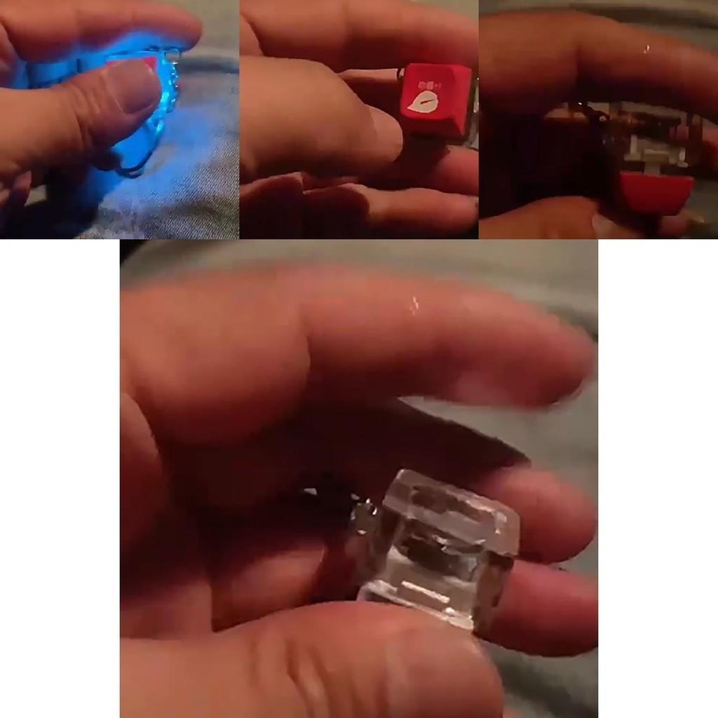 Dazzling Acrylic Illuminated Keychain With Electronic Muyu Keyboard Wholesale Available