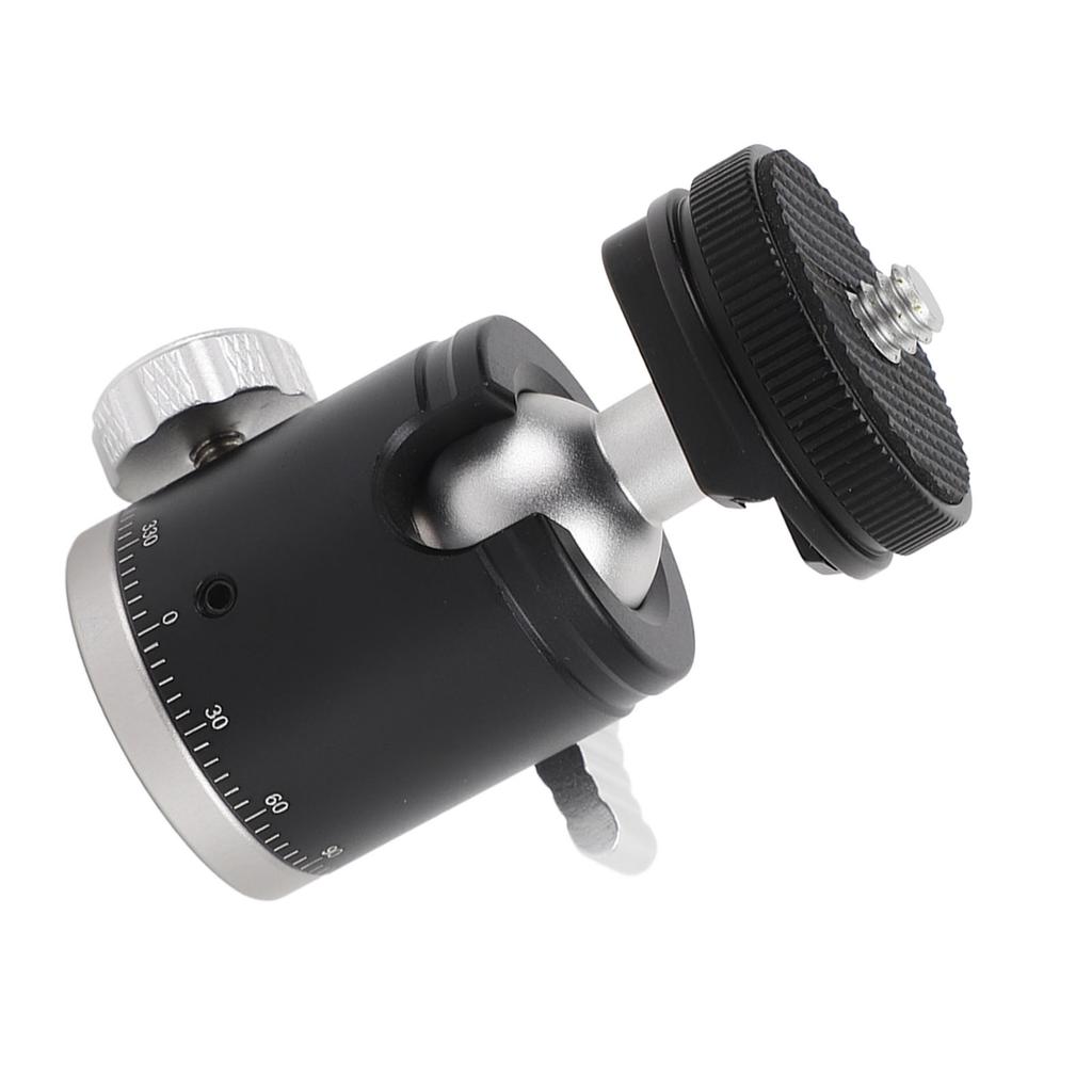 Mini Ball Head Aluminum Alloy 360 Degree Rotatable Camera Tripod Ball Head with 14 Inch Screw Cold