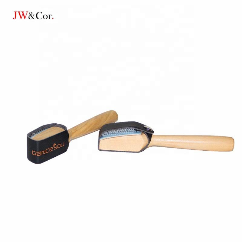 Durable Wooden Handle Wire Hair Brush Shoe