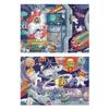 ROBOT PLAZA Jigsaw Puzzle Set of 2, 154-168 Pieces, for Kids (Ages 6 and Up)