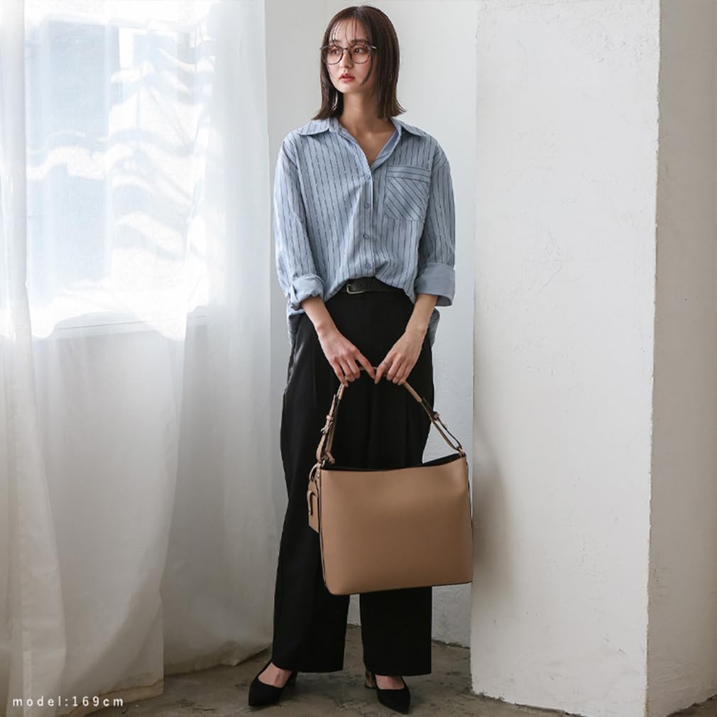 VITAFELICE Shoulder Tote Bag for 11-Compartment One-Handle Women, Bllb-x1315n (Mocha)