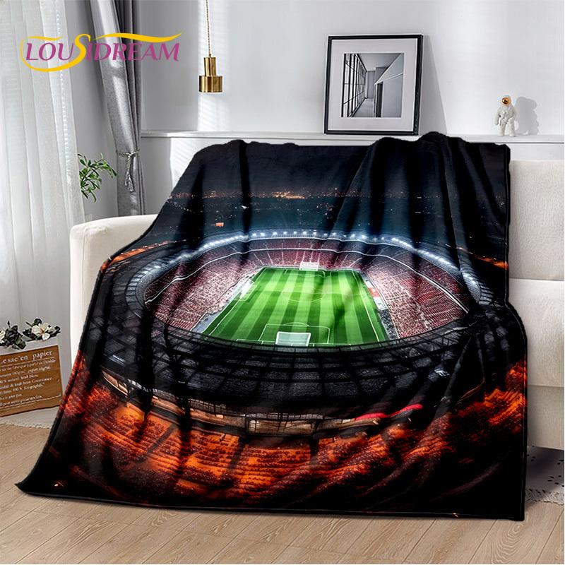 29 Стиль Футбольное поле Футбол Спорт Мультфильм Мягкое одеяло, Мягкий плед для дома Спальня Кровать Диван Дорожный чехол Детский подарок
