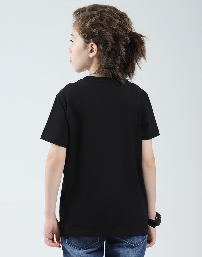 MONTE CARLO Однотонная футболка для мальчиков, стандартного кроя, с круглым вырезом и рукавом до локтя