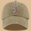 1pc Fashionable Hummingbird And Floral Print Outdoor Baseball Cap  Adjustable Breathable Sun Hat Suitable for Hiking Fishing