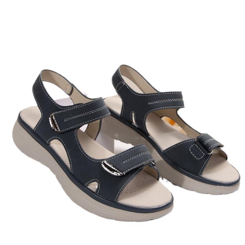 Повседневные сандалии Женские туфли на липучках Удобные однорядные сандалии с застежкой-рыбьим ртом