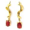 Les Trésors De Lily [C5604] - Red Gold Plated 'Adeline' Earrings