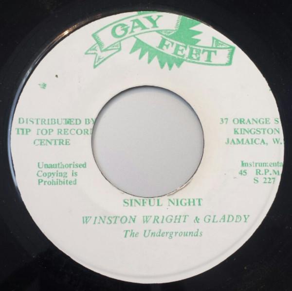 7-дюймовая пластинка WINSTON WRIGHT GLADSTONE ANDERSON Sinful Night Night Sin S227 Gay Feet Ямайка Регги Ска Даб Б/у