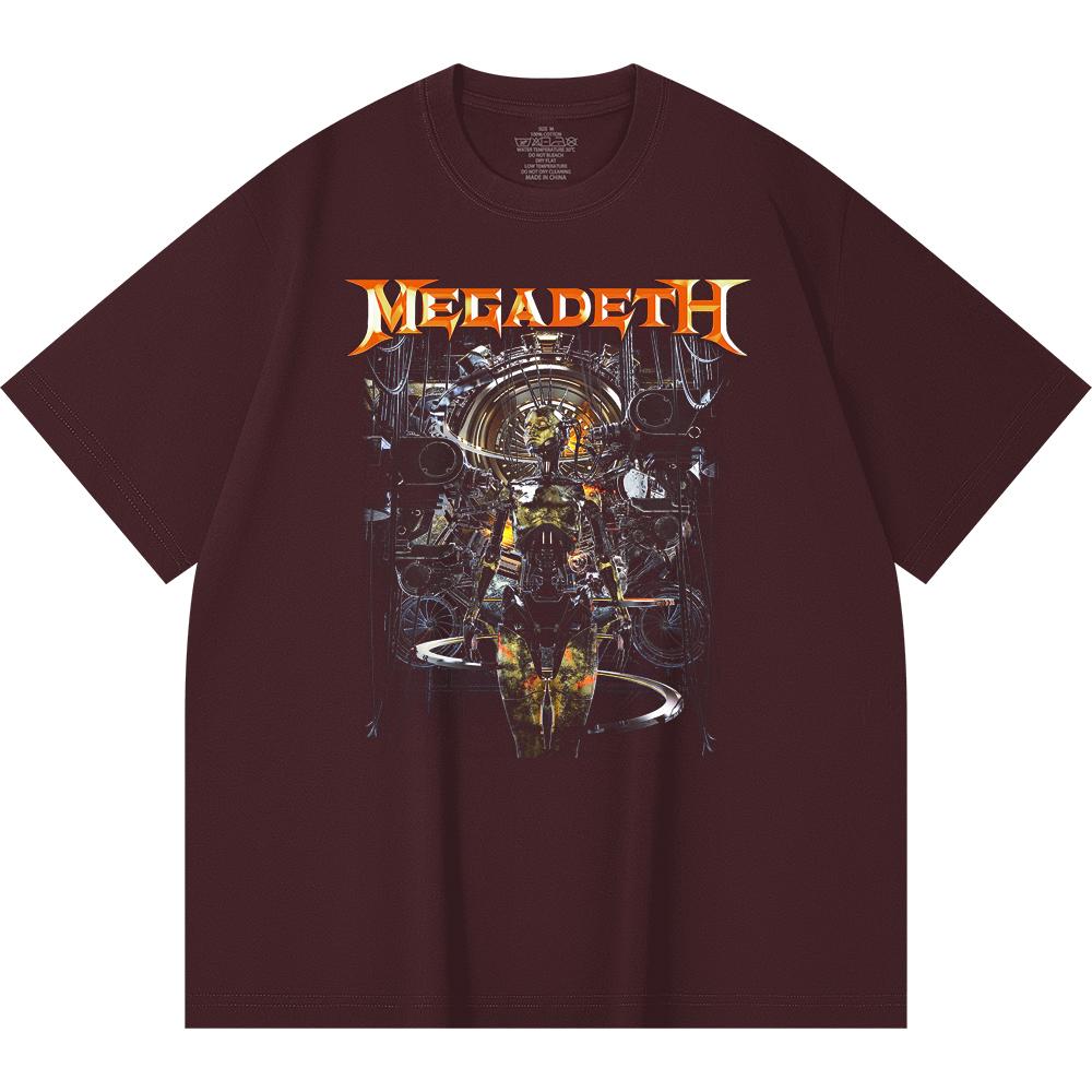 Хлопковая футболка плотностью 230 г/м² 100% Хлопок Heavy Metal Футболка с принтом рок-группы Популярная музыка Унисекс Тяжелая хлопковая футболка