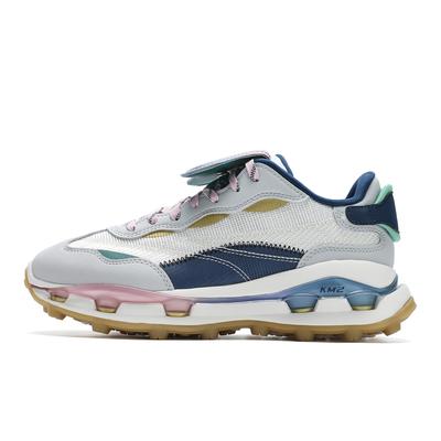 KM2 PO Расцветка Париж Ретро Ностальгический Авангардный Повседневный Обувь для образа жизни Женские кроссовки Молочно-белый Лунно-каменный-серый F12W433109FGL