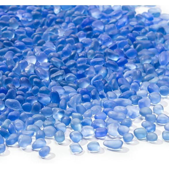 Keedolla 0,5 фунта Сине-зеленый Аквариум для рыбок Бетта, Камни, Гравий, Матовые стеклянные бусины, 6-9 мм, Аквариумные камни, Гравий для аквариума, Камешки для наполнения ваз,