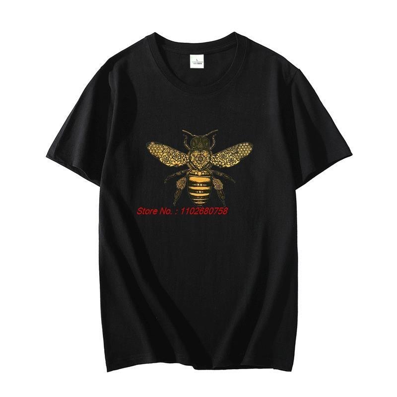 Bee Drawing Moth Insect Tattoo Cool Graphic T Shirts Oversize Tshirts Short Sleeve Tshirts Oneck Tshirt Summer Unisex Clothing