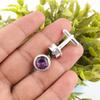 Amethyst Gemstone 925 Sterling Silver Handmade Jewelry Stylish Cufflinks 0.50" CL-4-1