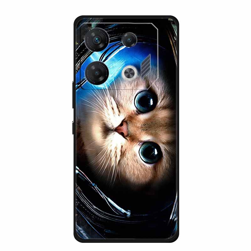 Чехол для Infinix GT 10 Pro Животные Мягкий ТПУ Силиконовый Чехлы для Телефона для Infinix GT10 Pro X6739 Задняя Крышка Ударопрочный Волк Новый Coque