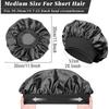1pcs Soft Silk Satin Lined Bonnet Large Satin Hair Bonnet Household Sleep Shower Cap Hair Wrap Cover for Long Hair Salon Tool