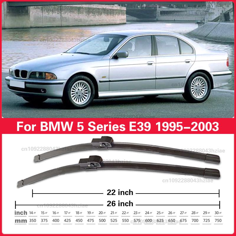 Дворники Передние Щетки Стеклоочистителя Для BMW 5 Серии E39 525i 528i 530i 540i M5 1995-2003 Лобовое Стекло Оконные Щетки Дождевые 26"+22"