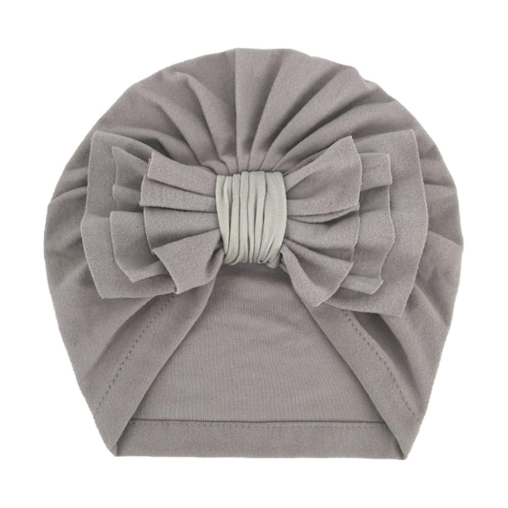Cotton Baby Hat Solid Color Big Bow Baby Girls Beanie Cap Toddler Kids Baby Boy Headwrap Caps Accessories