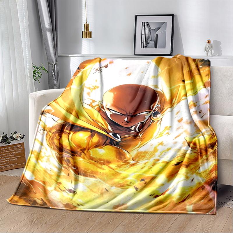 3D Мультяшное Аниме One Punch Man Сайтама, Мягкое Одеяло, Мягкий Плед для Дома, Спальни, Кровати, Дивана, Покрытие для Путешествий, Подарок Ребенку