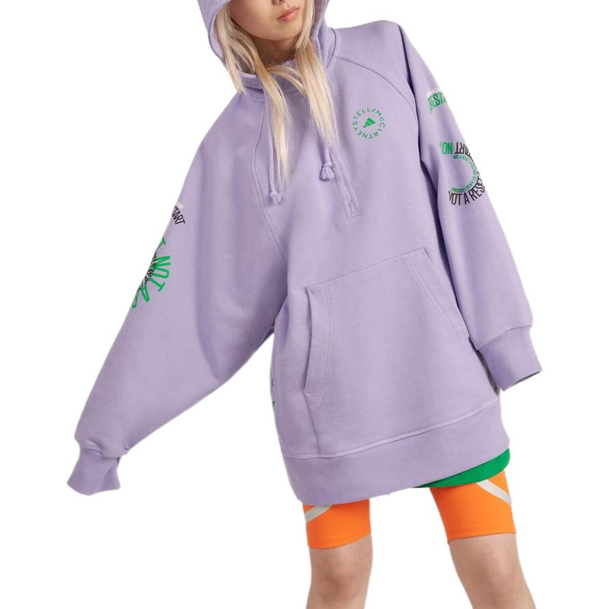 Adidas FW22 Однотонная толстовка с логотипом на шнурке и молнии Женские топы Фиолетовый IB5900