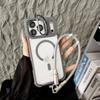Магнитный чехол для iPhone 17 Pro Max со стойкой для объектива, ремешком и жестким кабелем для передачи данных для iPhone 16.