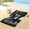 Name Custom Bob Marley Print Beach Towel, Large Soft Quick Dry Towel for Beach Camping Swimming
