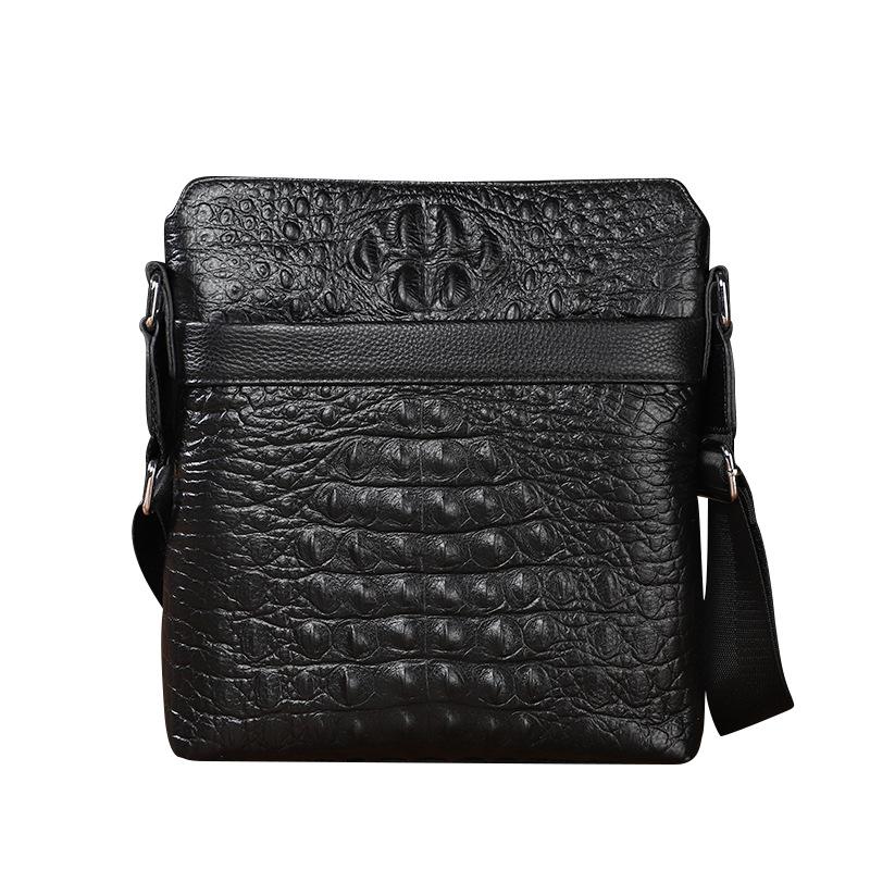 Мужская сумка из натуральной кожи с крокодиловым узором, новая модная вертикальная корейская версия, деловая повседневная мужская сумка, сумка через плечо, рюкзак