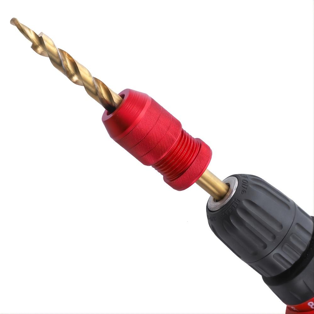 Adjustable Drill Bit Stop Collar Woodworking Positioning Clamp Aluminum Alloy Depth Stop Ring Fixing Tool
