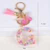 Розовый брелок с пайетками, подвеска с буквой, серьги-шармы