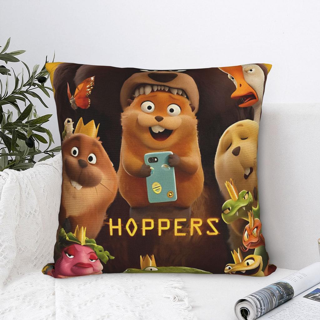 Insides Outs Character Face Throw Pillow Cover Polyester Decorative Pillow Cartoon Novelty Cushion Covers