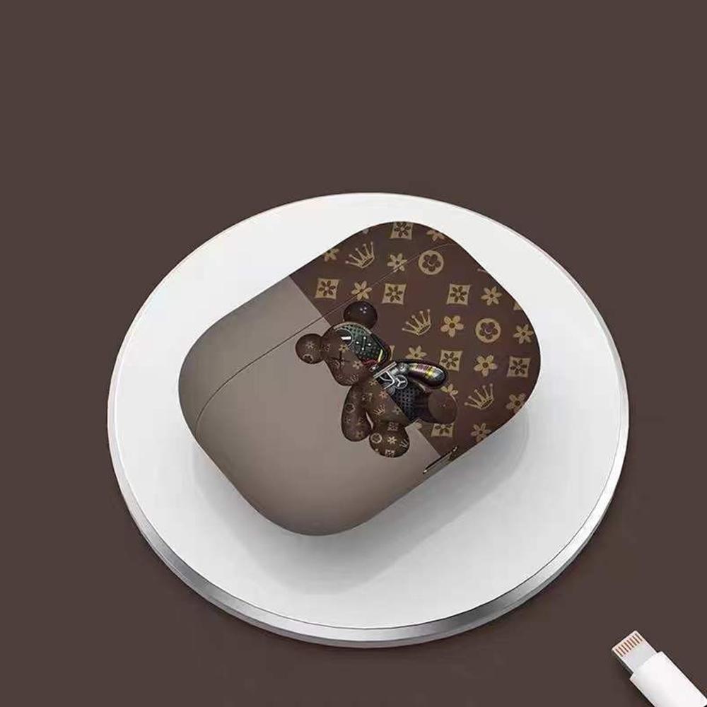 Милый мультяшный силиконовый чехол для наушников Apple Airpods 3, коричневый