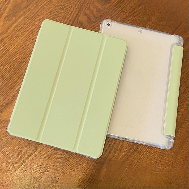 Для iPad pro 11 12,9 2018/2020/21/22 чехол Новый многоцветный сплошной цвет силиконовый плоский защитный чехол Air1/2/3/4/5 тройной складной клапан с гнездом для ручки