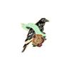 Punk Gothic Crow Raven Enamel Pins Bird Feather Moon Flowers Brooches Bag Lapel Badge  Fashion Jewelry Gift for Friends Kids