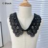 Lace Up Shawl Fake Collar Imitation Pearl Shirt Collar Accessory  Women