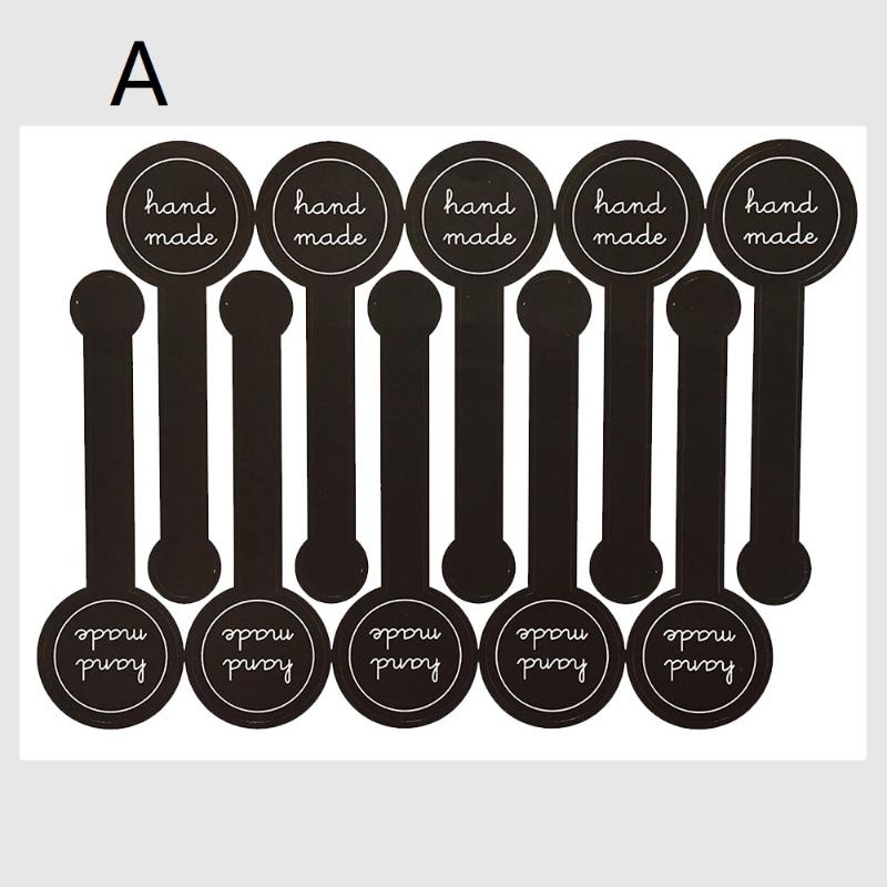 10 Sheets Long Style Self-Adhesive Sticker Cake Packaging Sealing Label Package Box Decoration Diy Tamper-Proof Stickers