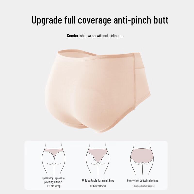 Женские бесшовные трусы-слипы со средней посадкой из 95% хлопка, 4 штуки