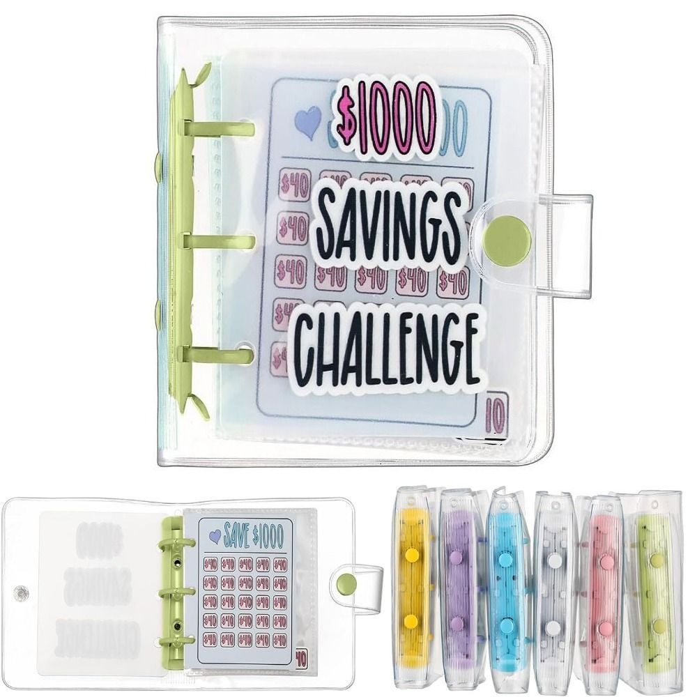 PVC Savings Challenges Book $150/300/500/1000 Envelope Savings Challenge for Budgeting Planner