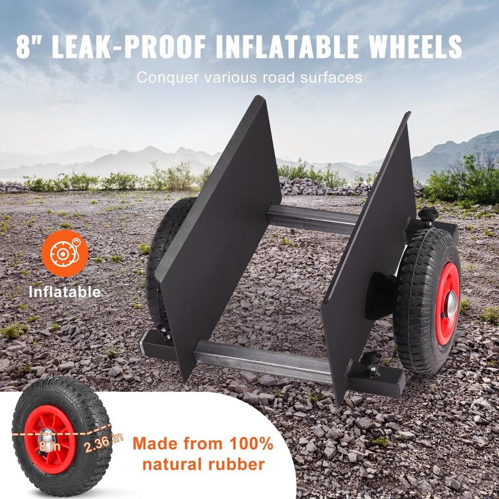 Panel Dolly 600 lbs Drywall Door Cart Dolly with 8" Pneumatic Wheel