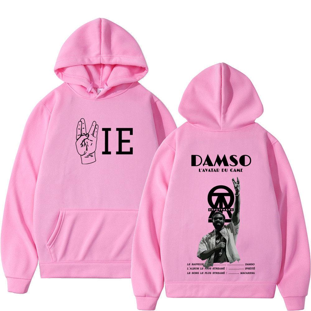 Vintage Rapper Damso Tour 2026 Print Hoodie Men Women Fashion Pullover Long Sleeves Loose Casual Vintage High Quality Fleece Sweatshirts
