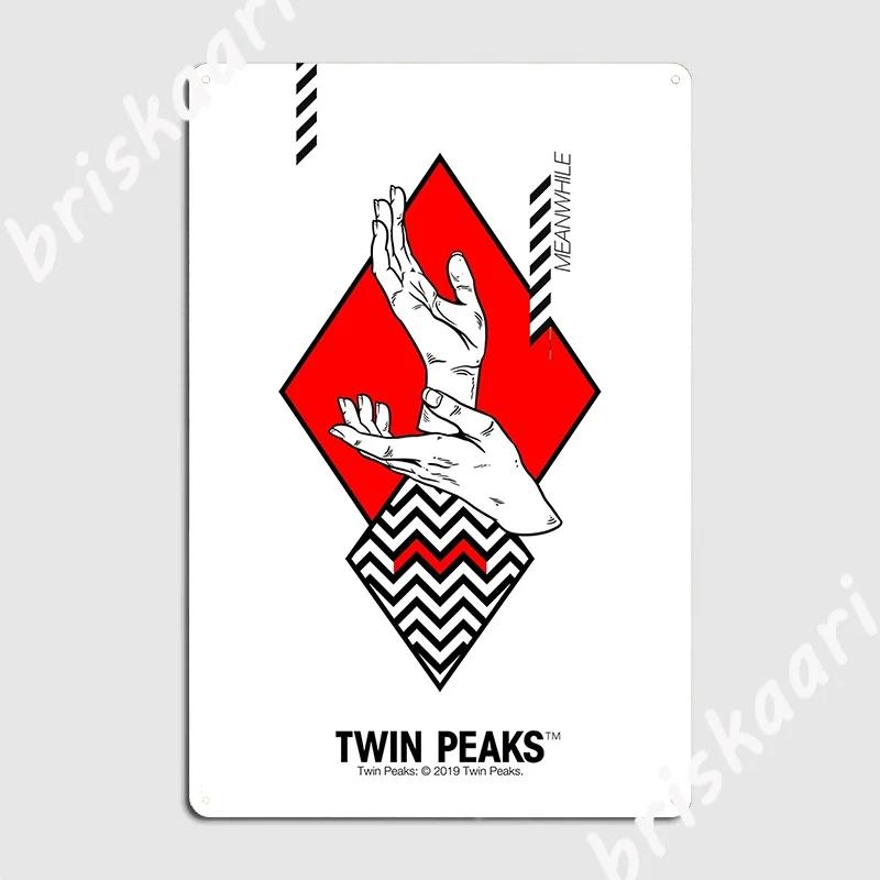 Meanwhile Twin Peaks Metal Sign Personalized Wall Decor Party Wall Pub Tin Sign Poster