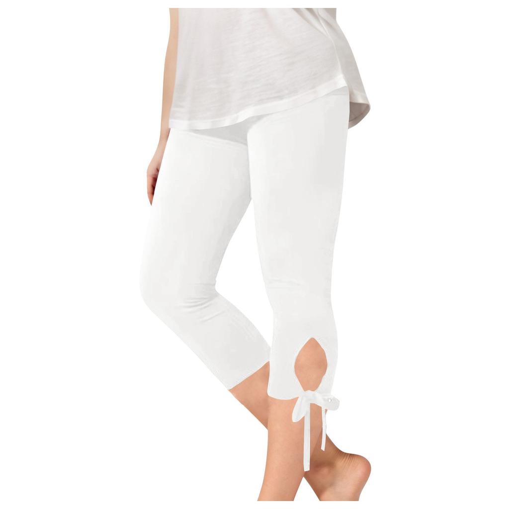 Детские модные однотонные милые повседневные спортивные штаны для йоги для девочек, укороченные штаны, леггинсы