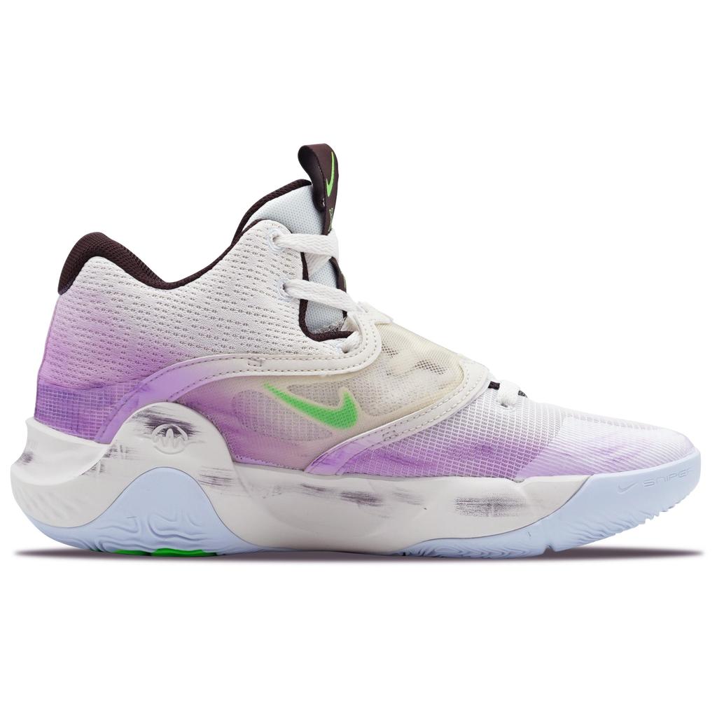 Nike KD Trey 5 X Cushioning Moisture Wicking Cushioning Moisture Wicking Low top Basketball Shoes Men's White Purple DJ7554-014(Team256-)