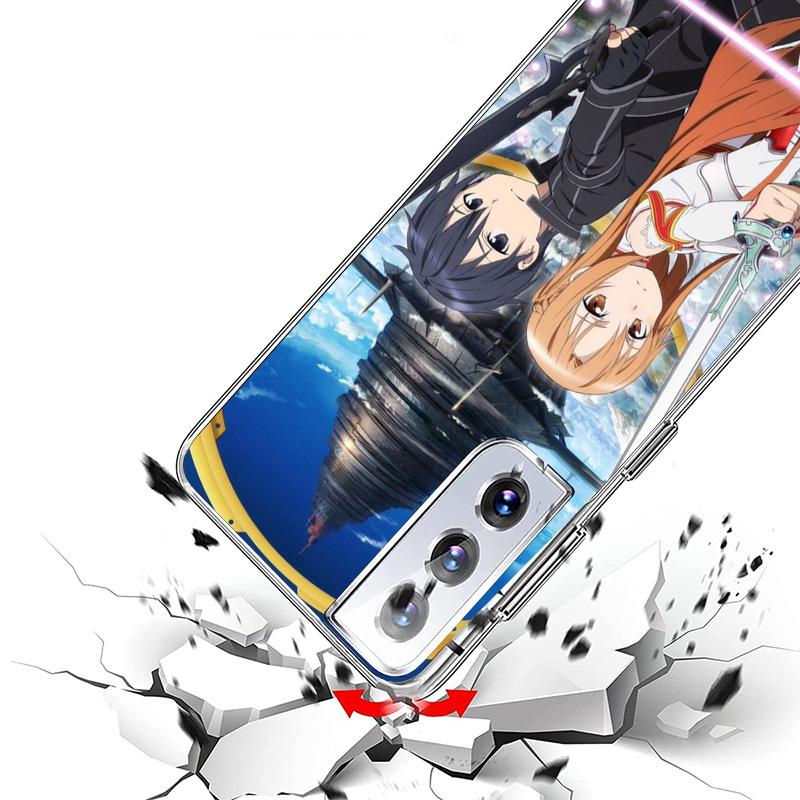 Sword Art Online Anime Phone Case For Samsung Galaxy S24 S25 Edge S26 Ultra S23 S22 S21 Plus S20 FE + Personalized Print Cover G