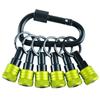 6Pcs Bit Holder Key Chain 1/4inch Portable Drill Holder Carabiner Hook Hex Shank Bit Holsters Quick Changing Bit Holder